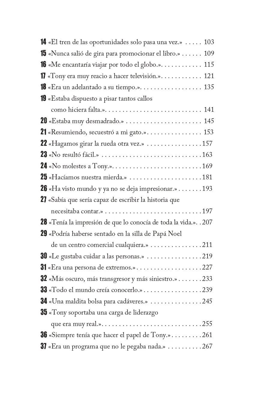 Sumario del libro Bourdain La biografía oral definitiva