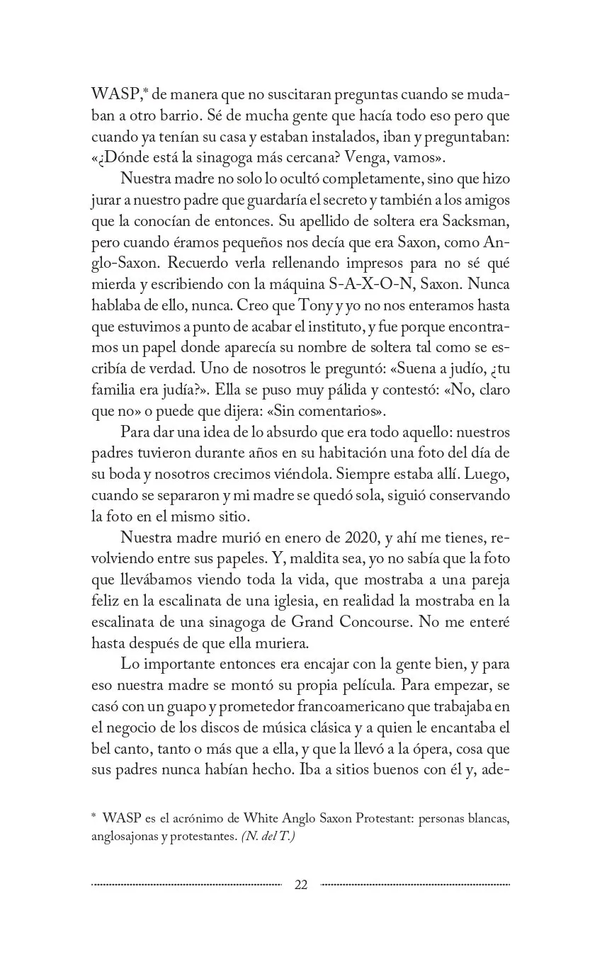 Hoja del libro Bourdain La biografía oral definitiva
