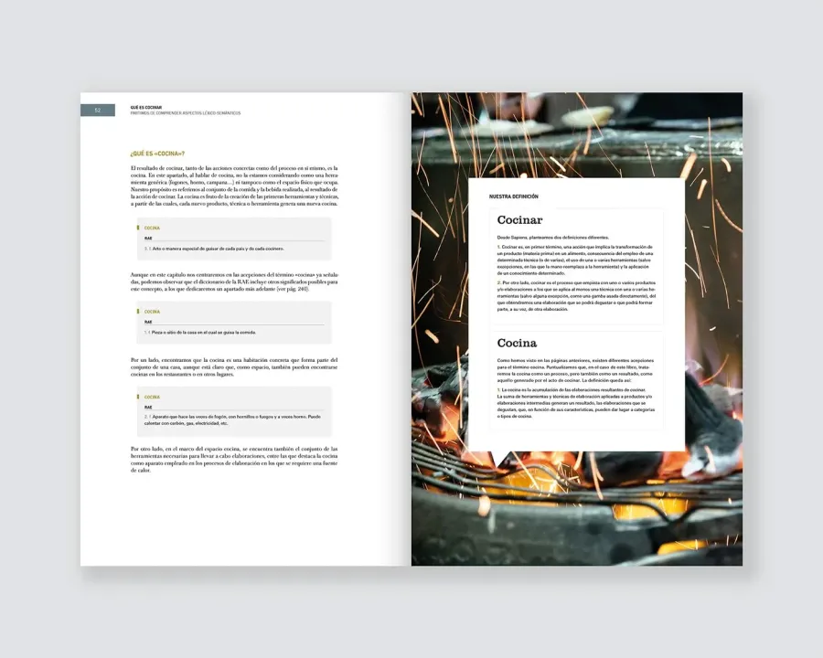 Páginas del libro Qué es Cocinar de la Bullipedia