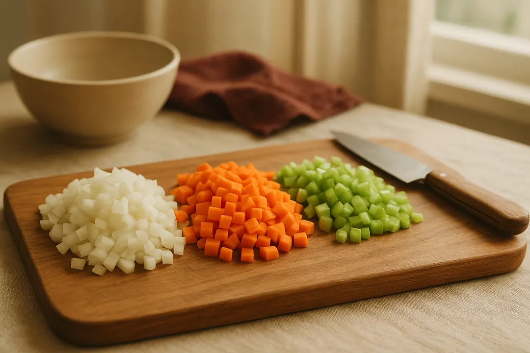 Mirepoix: qué es, proporciones y cómo usarlo en fondos, salsas y guisos