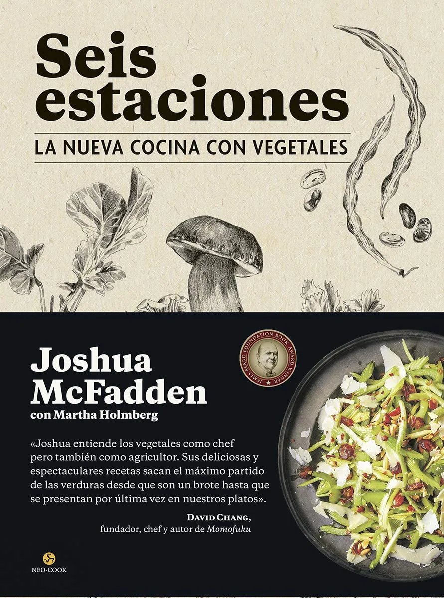 Portada del libro seis estaciones la nueva cocina con vegetales