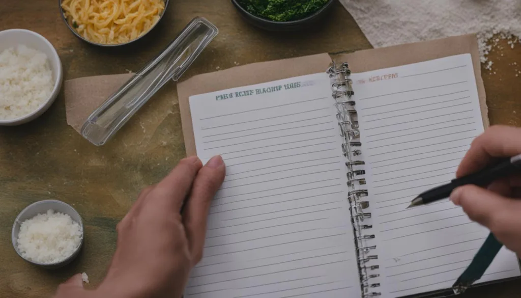 evitar errores al escribir un libro de recetas